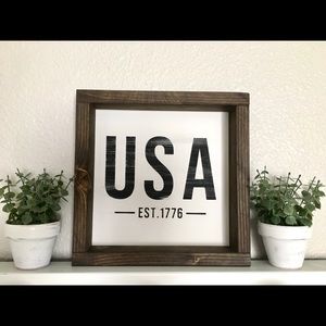 Handmade USA farmhouse sign!